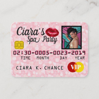 VIP Kreditkarte |Sparkling Pink|Foto Einladungen