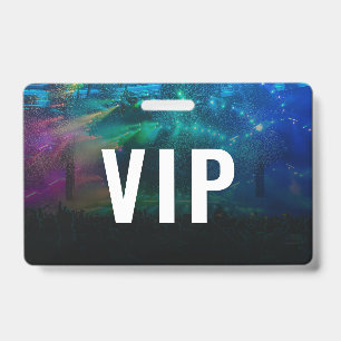 VIP mit QR-Code und Foto horizontales ID-Abzeichen Ausweis