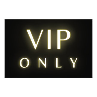 Vip only neon glowing luxe text design fotodruck