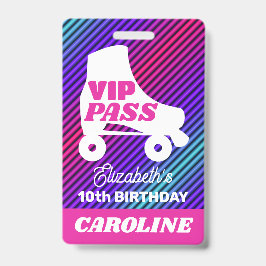 VIP Party Pass Girl Roller Skaten Lanyard Ausweis