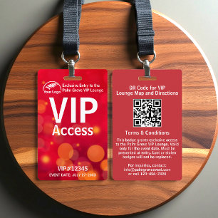 VIP-Pass-Abzeichen Benutzerdefinierter roter Bok Ausweis