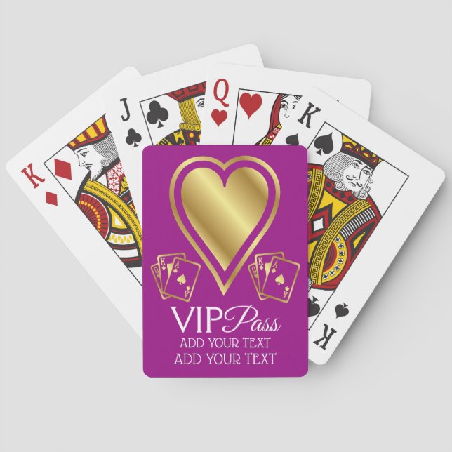 VIP PASS - Casino - Bridge Club - Spielkarten (Rückseite)