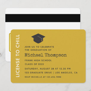 VIP-Pass der Black and Gold Graduation Party Einladung