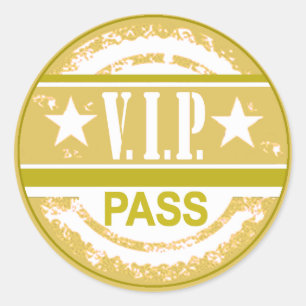 VIP Pass Party Sticker (khaki)