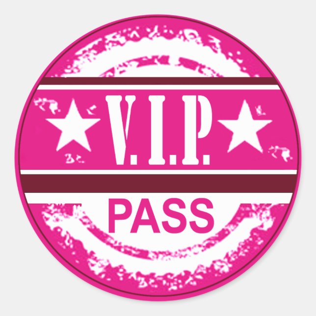 VIP Pass Party Sticker (Orchid) (Vorderseite)