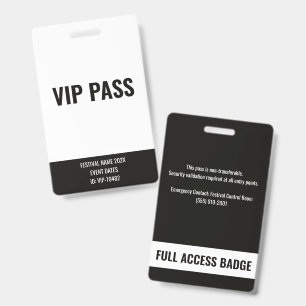 VIP-Pass Vollzugang White & Black Music Festival Ausweis