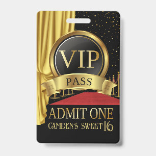 VIP, Red Carpet Birthday, Hollywood Birthday Ausweis