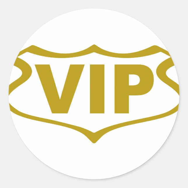 Vip-Schild-.png Runder Aufkleber (Vorderseite)
