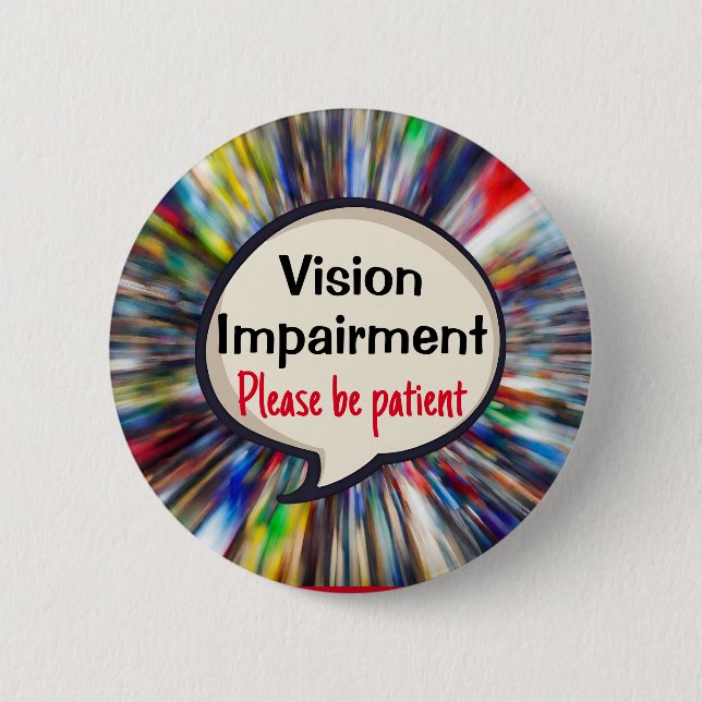 VIP Sehstörungen Niedrige Sehblindheit visuell Button (Vorderseite)