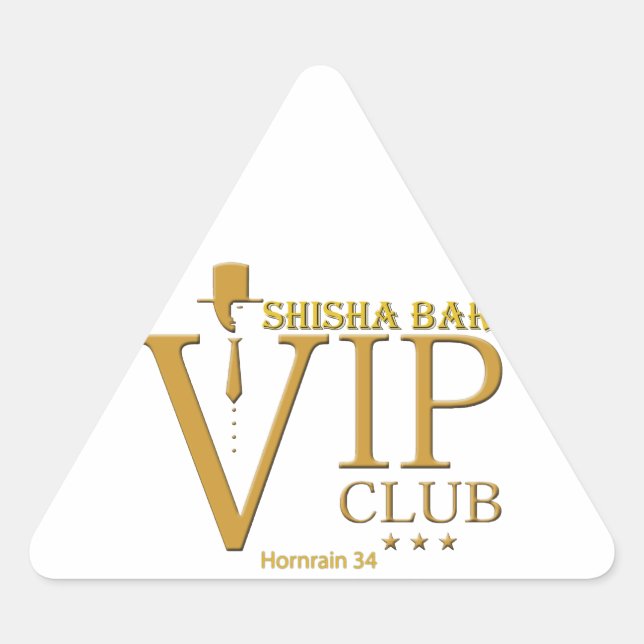 VIP Shisha Fanartikel Dreieckiger Aufkleber (Vorderseite)