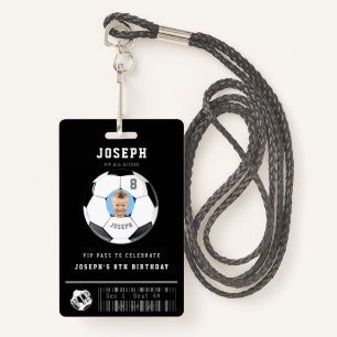 VIP Soccer Pass Custom Foto Geburtstagsparty Ausweis