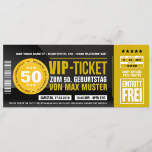 VIP-TICKET Cartes invitatives