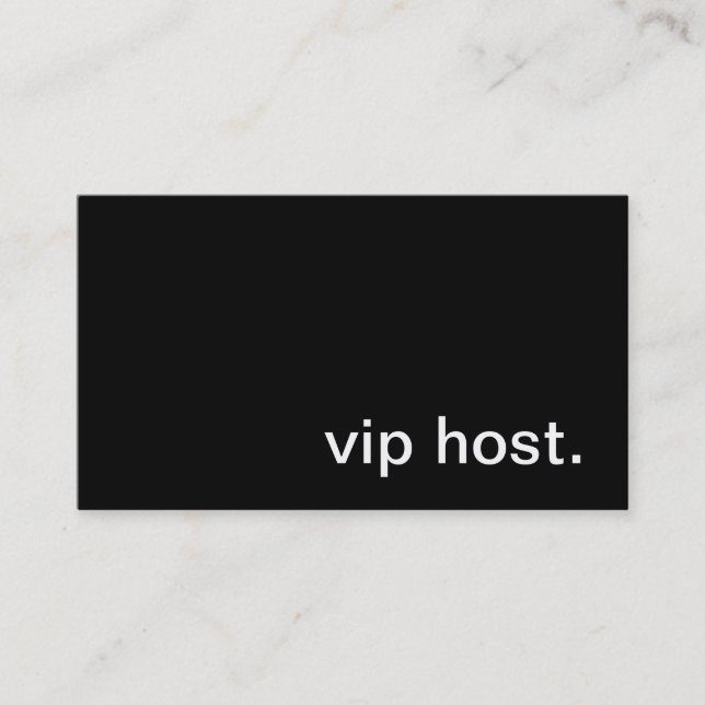 Vip-Wirts-Visitenkarte Visitenkarte (Vorderseite)