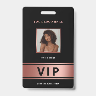 VIP-Zugangsmitglied nur roségold glamour Foto Ausweis