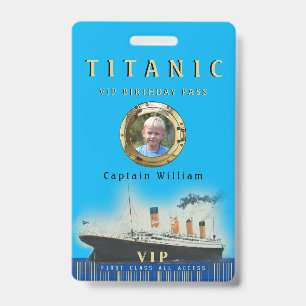 VIP Zugriff auf benutzerdefiniertes Foto Titanic G Ausweis