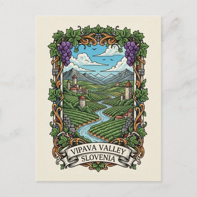 Vipava-Tal, Slowenien Postkarte (Vorderseite)