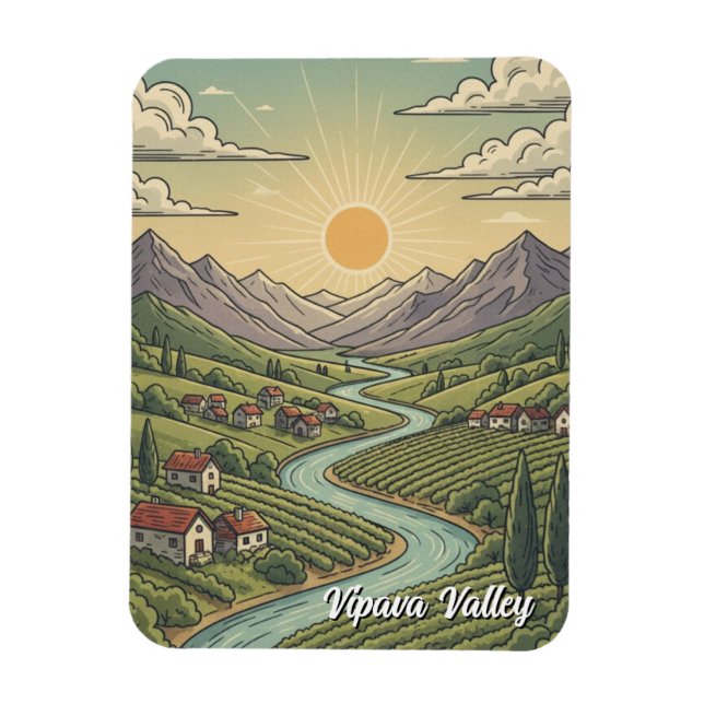  Vipava Valley, Slovenia Magnet (Vertikal)