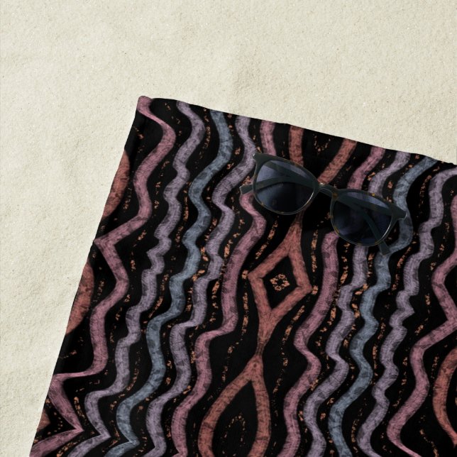 Viper Snake Skin Drawing Pattern Soft Pastel Color Strandtuch (Beispiel)