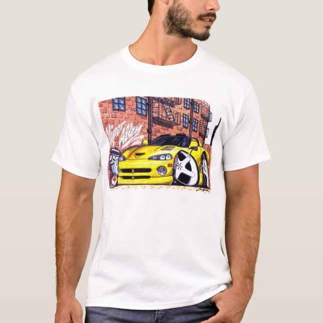 ViperAlley nur gelber Roadster/Front T-Shirt (Vorderseite)