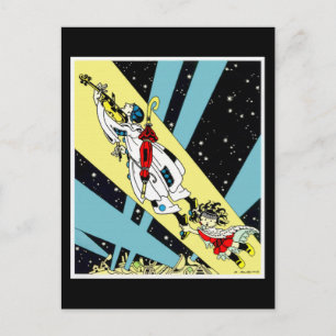 Viperetta Fliegt zum Mond Postkarte