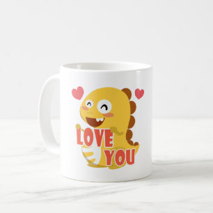VIPKID Fall in Liebe-Dino-Tasse Kaffeetasse