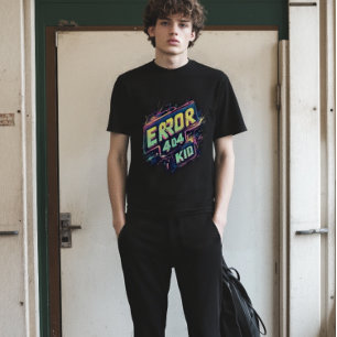 Viral Neon Glitch 404 T-Shirt