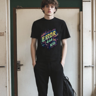 Viral Neon Glitch 404 T-Shirt
