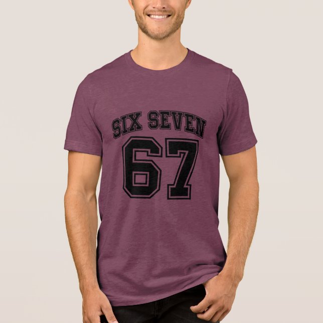 Viral Six Seven (67) Meme  Tri-Blend Shirt (Vorderseite)