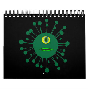 Viraler Ein Mit Augen Monster-Bug Kalender
