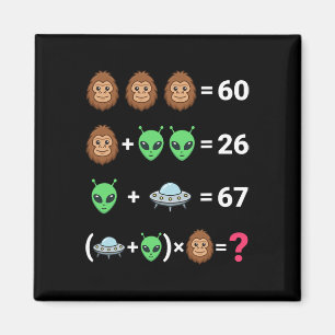 Virales 6 7 Meme Bigfoot Alien Ufo Algebra Gleichu Magnet