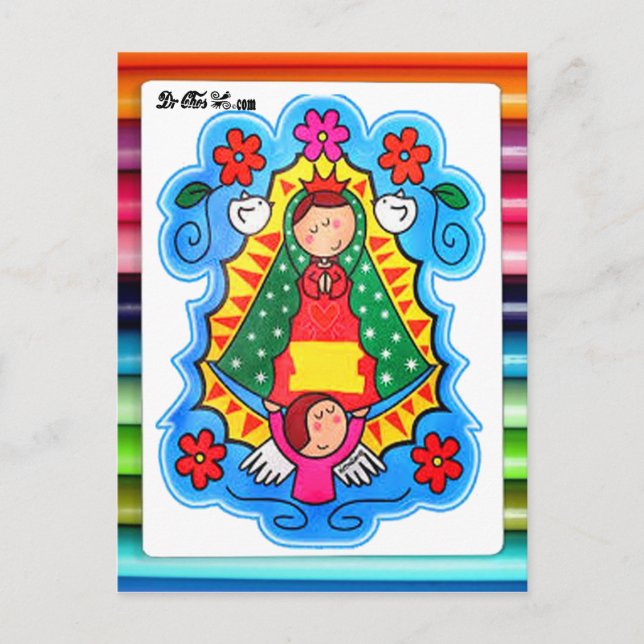 VIRGEN DE GUADALUPE CARICATURA 02 ZOLLPRO POSTKARTE (Vorderseite)
