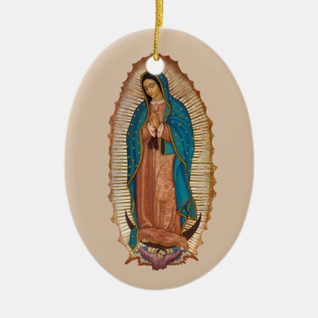 Virgen de Guadalupe Keramik Ornament (Vorne)