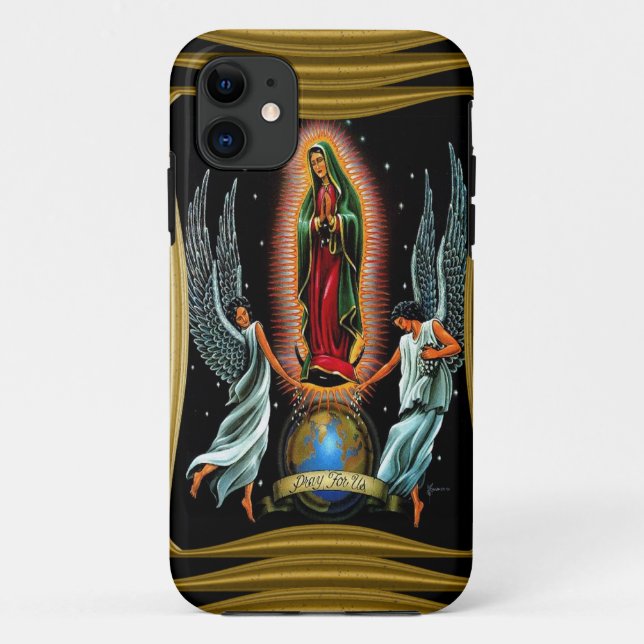 Virgen De Guadalupe (mit Engeln) Case-Mate iPhone Hülle (Rückseite)