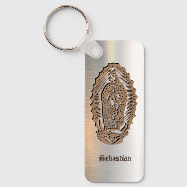 Virgen de Guadalupe Mutter Mary Katholic Schlüsselanhänger (Vorderseite)