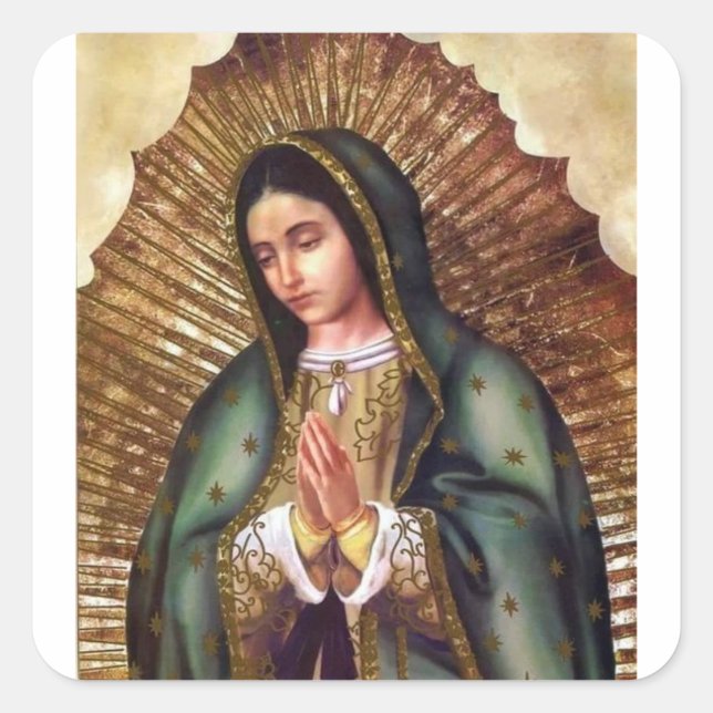 Virgen de Guadalupe Quadratischer Aufkleber (Vorderseite)