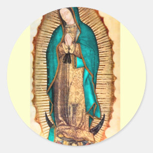 Virgen de Guadalupe Runder Aufkleber