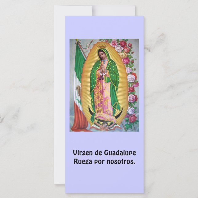 Virgen de Guadalupe Spanische Gebetskarte (Vorderseite)