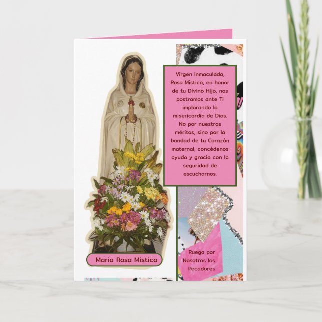 Virgen Maria Rosa Mística Karte (Vorderseite)