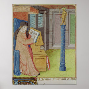 Virgil writing before Artemis Poster