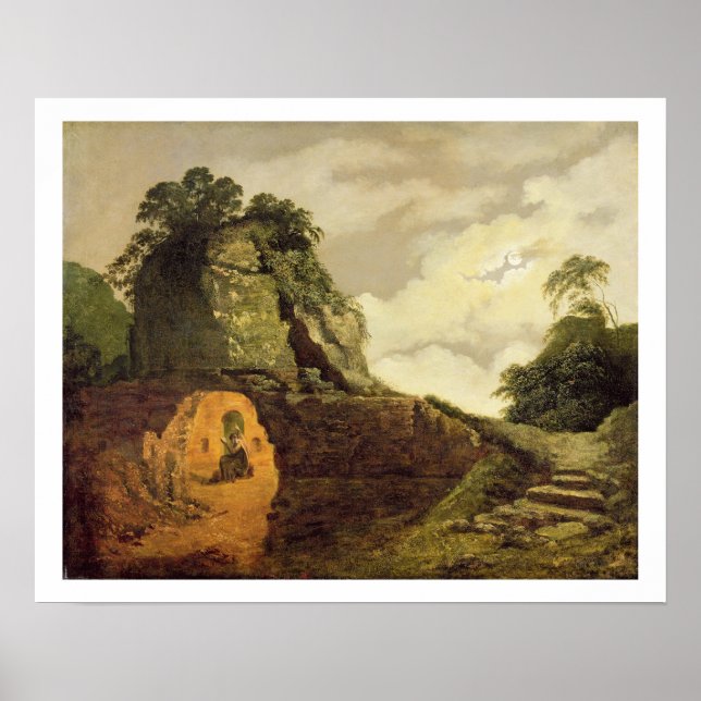 Virgil's Grab von Mondlicht mit Silius Italicus, 1 Poster (Vorne)