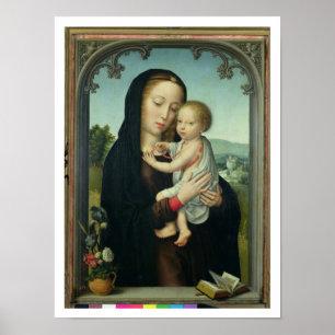 Virgin and Child (oil on panel) 2 Poster