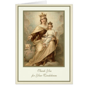 VIRGIN catholique MARY Funeral Condolence