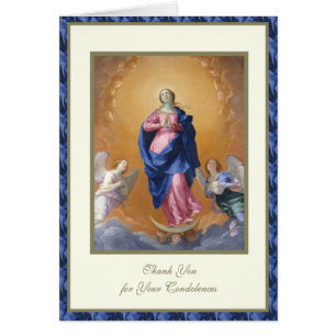 VIRGIN catholique MARY Funeral Condolence