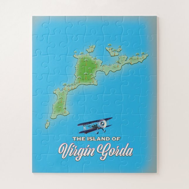 Virgin Gorda Karte (Vertikal)
