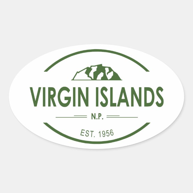 Virgin Islands National Park Ovaler Aufkleber (Vorderseite)