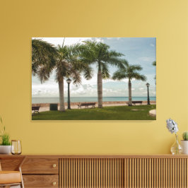 Virgin Islands Tropical Palm Trees Beach Leinwanddruck