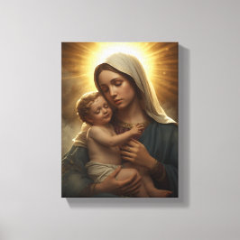 Virgin Mary and Child Jesus Stretched Canvas Print Leinwanddruck