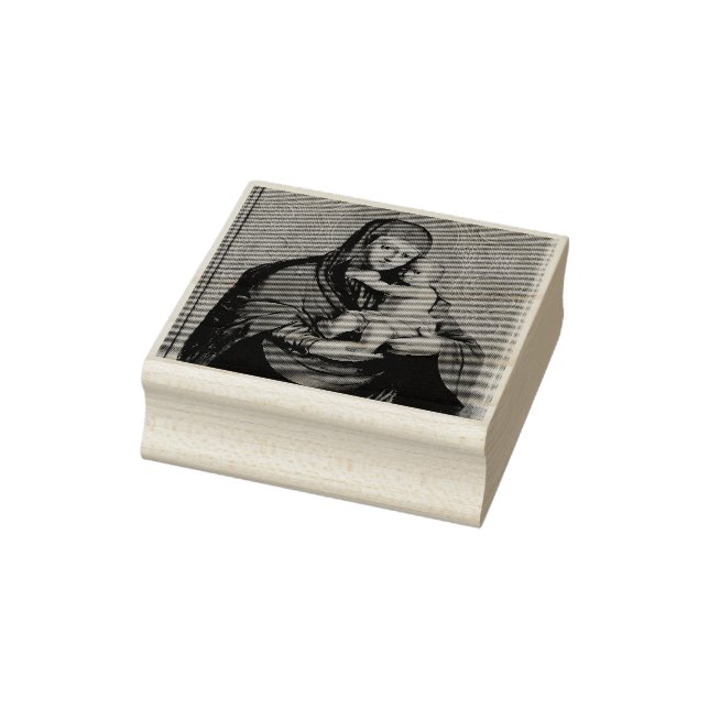 Virgin Mary and Jesus Child by Jan Rombauer Gummistempel (Stempel)
