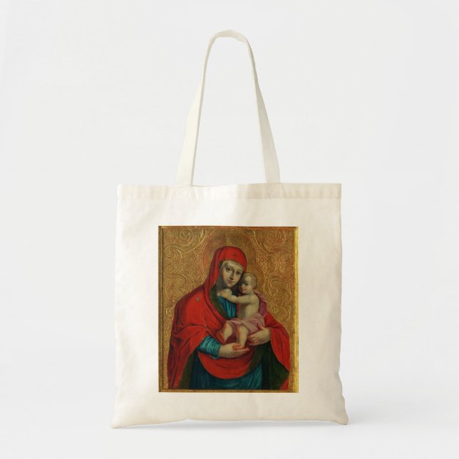 Virgin Mary and Jesus Child by Jan Rombauer Tragetasche (Vorne)