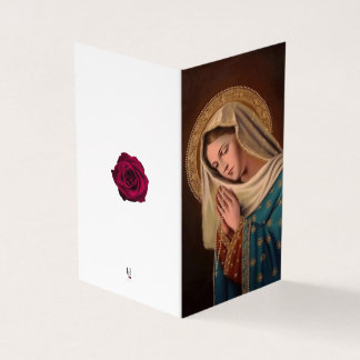 Virgin Mary Catholique Condolence Merci Cartes